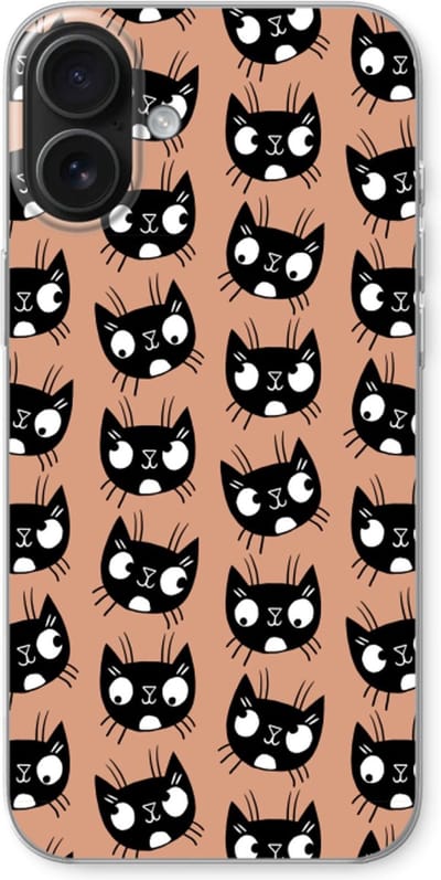 Case Company® - Hoesje geschikt voor iPhone 16 Plus hoesje - Kat - Soft Cover Telefoonhoesje - Bescherming aan alle Kanten en Schermrand