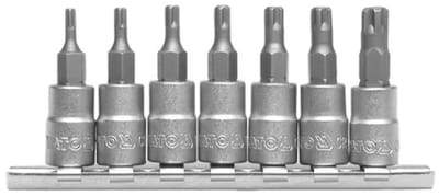 Yato YT-0461 Serie - Torx Inbussleutelset - 7 delig - Met Gat - CrV Staal