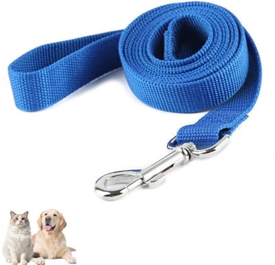 1-pack - Riem - Hondenriem - Trainingstouw - Polypropyleen - Stevig en duurzaam - Lang - Geschikt voor gehoorzaamheidstraining, terugroeptraining en behendigheidstraining - Ideaal voor spelen, kamperen of activiteiten in de tuin - 300 cm - Blauw