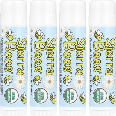 Sierra Bees, Organic Lip Balm, Unscented, 4 Pack, 15 oz (4.25 g) Each