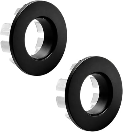 Ringen - Afdekringen - Overloop Afdekken - Mat Zwart - 2 Stuks - Zwart