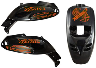 Piaggio Typhoon Stickerset - Cyclone - Orange