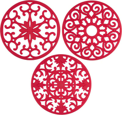 Extra grote silicone trivets set van 3 - 10 inch antislip, vaatwasmachinebestendig, hittebestendig