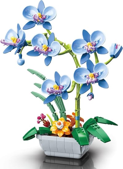 Jaki - Bloemenboeket orchidee | Botanical bloemenpracht orchideeën | Classic Creator STEM speelgoed bonsai bloemen mega bouwpakket compatibel met lego mould king | Icons modelbouw volwassenen | Bloemenpracht Kunstbloemen | 579 bloks