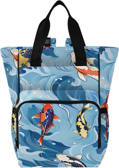 Luiertas Rugzak - Babytas Tote - Babyverzorging Onderweg - Veelzijdig Converteerbaar Ontwerp - 15L 28x15x39cm - Blauw Koivis