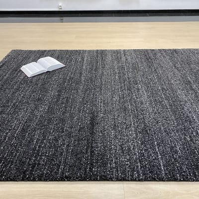 Antraciet Tapijt Dik Laagpolig Vloerkleed Koho Zen Premium Feeling Gespikkeld - 200x290cm- Modern - Woonkamer - Salon - Slaapkamer - Eetkamer