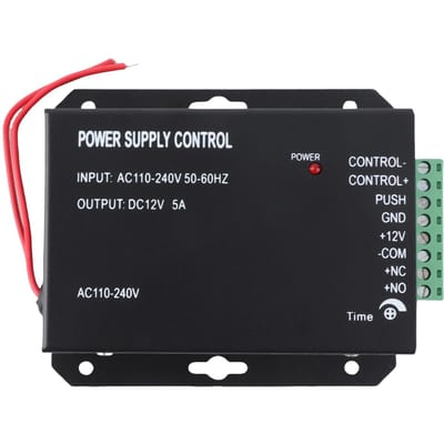 12V 5A Deur Toegangsbeveiligingssysteem Toegangscontrole Voeding Zwart 100-260V black