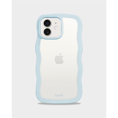 Phone Case Wavy Mineral Blue/Transparent iPhone 12