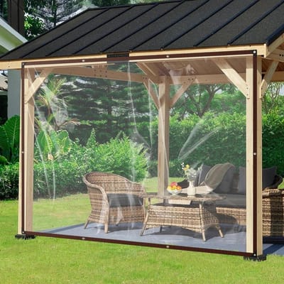 Waterdicht Buitenzeil - Zeildoek Stofdicht - Tuin Beschermen - Roestvrije Aluminium Ogen - 2 x 3 Meter - Transparant