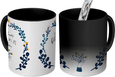 Magische Mok - Foto op Warmte Mokken - Koffiemok - Spreuken - Quotes - Every flower blooms in its own time - Magic Mok - Beker - 350 ML - Theemok - Mok met tekst