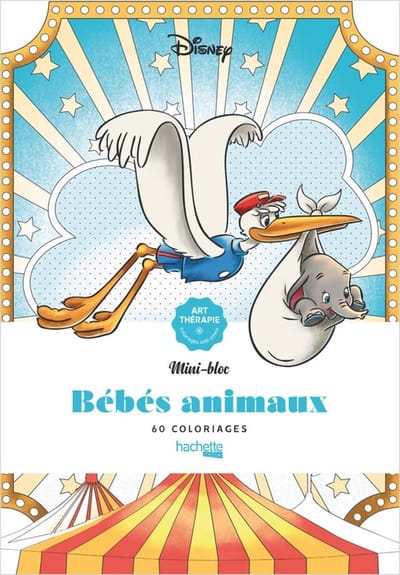 Disney Mini Bloc Bébés Animaux 60 Coloriages - Hachette heroes - Kleurblok voor volwassenen