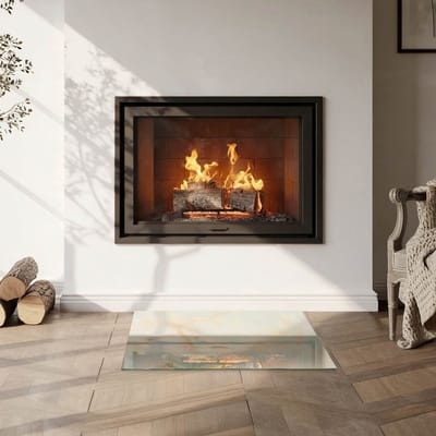 Coloray Vloerplaat Houtkachel - Plaat voor Onder Kachel - 60 cm x 40 cm - Kachel Vloerplaat - Turkoois Vloerplaat Kachel - Onderplaat - Vloerplaat Openhaard - Houtkachel Accessoires - Onderplaat Voor Houtkachel