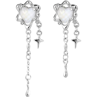 Onregelmatige Hart Kwastje Ster Oorbellen Damesmode Persoonlijkheid Oorbellen Trendy Partij Sieraden Cadeau 1 pair