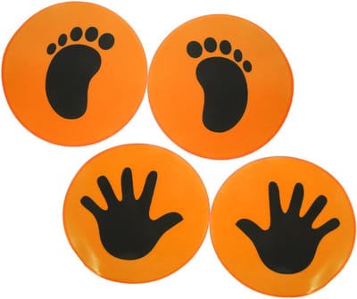 Voetbal Trainingsschijven - Markeerborden Sport - Voetbalvaardigheden Verbeteren - Duurzaam PVC Materiaal - 23x23x0.2CM - Oranje