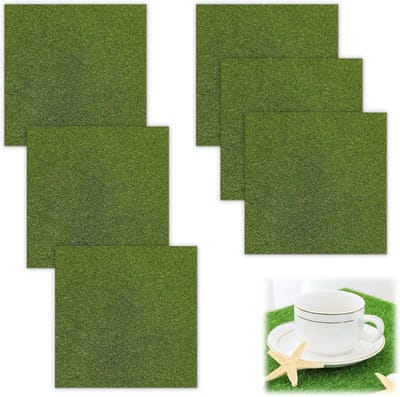 Kunstgras Tegels - Groen Tapijt - Tuin Decoratie - Onderhoudsvriendelijk - 15x15 cm - Groen