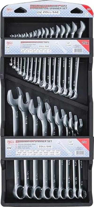 Steekringsleutelset 1/4" tot 1.1/4" - 25-dlg. | Professionele Gereedschapset
