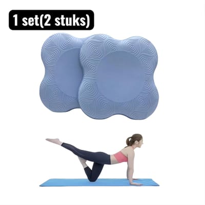 1 set(2 stuks) - Yogablokken - Extra Dik Yogakussen voor Knieën - Onderarmen - Balance en Core Training voor Planken - Lunges en Meditatie - Blauw