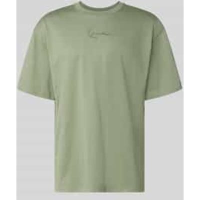 T-shirt met logo en ronde hals