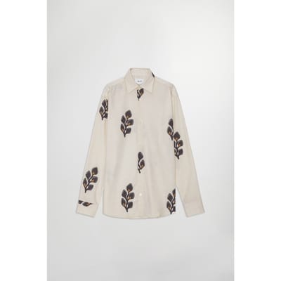 NN.07 Freddy No Pkt 5036 Shirts Ivory Size: S | Casual Shirts Outlet | Heren | Beige