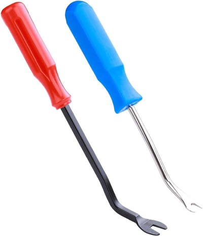 Nietverwijderaar Set - Tack Puller Tool - Meubelherstel - Ergonomische Hefboomwerking - 20.5 en 22.5 cm - Blauw en Rood
