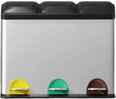 Waste Bin - Keukenafvalblikje - Garbage Separator - Hygiënische pedaalgebruik - 46,5 cm x 40,5 cm x 29,5 cm