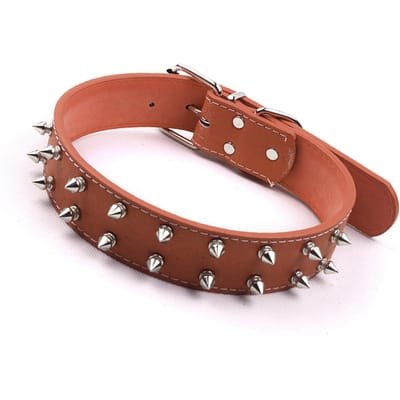 Punk Hondenhalsband met Spikes PU Leer   Met Studs en Spikes Hondenhalsband Klinknagel Huisdierenhalsband voor Middelgrote tot Grote Honden