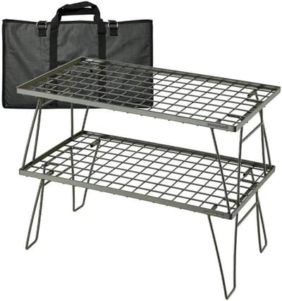 Opvouwbare Picknicktafel - Campingtafel Rond - Buitenactiviteiten - Afgeronde Hoeken - 60x35x24CM - T-233-2t