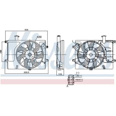 Koelventilatorwiel, motorkoeling NISSENS 85897