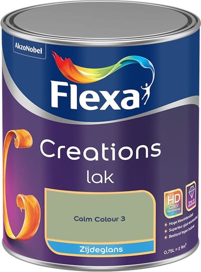 Flexa - Creations Lak Zijdeglans - Calm Colour 3 - Mengverf - 750 Ml