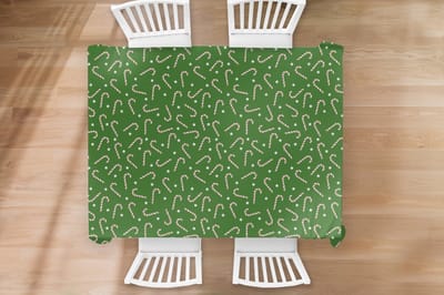 Kerst Tafelkleed - Kerstmis Decoratie - Tafellaken - Kerstmis - Patronen - Zuurstok - Sterren - 200x150 cm - Kerstmis Versiering - Tafeldecoratie Kerstmis - Kerstdecoratie tafel - Tafelversiering