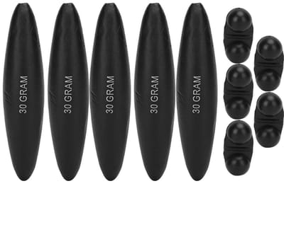 Dailygoods- Visdobbers 5 Stuks - Draagbare EVA Vlotters - Hoge Gevoeligheid - Meerval Drijvers - Outdoor Vissen Accessoires - Zwart - Visfloat