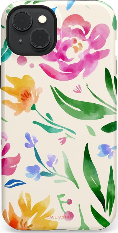 Casetastic Hoesje Geschikt voor Apple iPhone 15 Plus Magsafe - Stijlvolle Beschermende Duo-layer Case - Waterflora