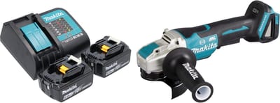 Makita DGA 520 STX1 accu haakse slijper 18 V 125 mm X-LOCK Brushless + 2x accu 5.0 Ah + lader