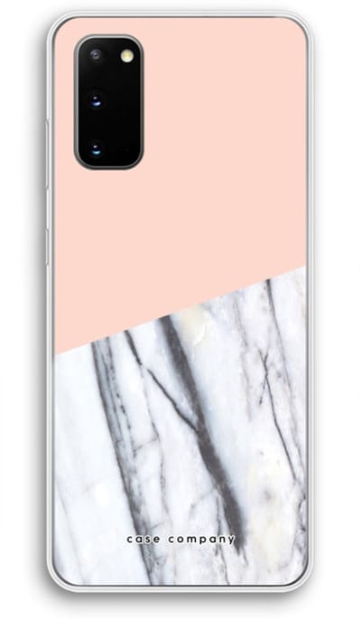 Case Company® - Hoesje geschikt voor Samsung Galaxy S20 hoesje - A touch of peach - Soft Cover Telefoonhoesje - Bescherming aan alle Kanten en Schermrand