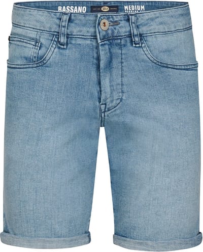 Petrol Industries - Heren Bassano Regular Jeansshort Shockwave - Blauw - Maat M