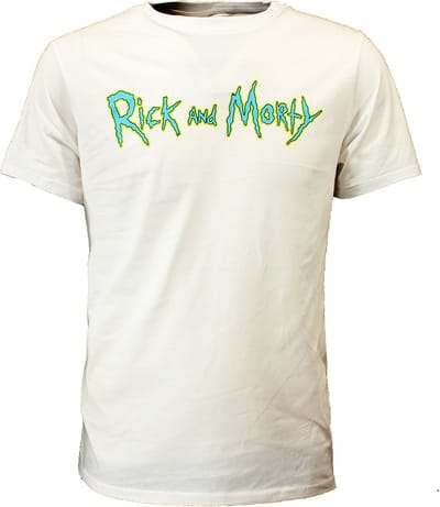 Rick and Morty Logo T-Shirt Wit - Officiële Merchandise - S