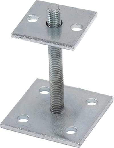 Wovar Verstelbare Paalhouder voor 7 x 7 cm en 9 x 9 cm palen | Staal Verzinkt