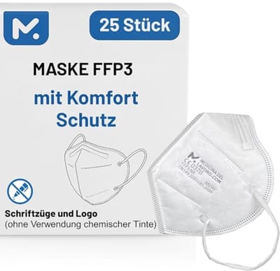 FFP3 Gezichtsmaskers 5-Lagen - CE-Gecertificeerd - Stof- en Deeltjesbescherming - Set van 25