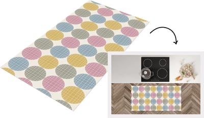Keukenloper - Loper keuken - Stippen - Lijn - Patroon - 120x60 cm - Keukenloper vinyl