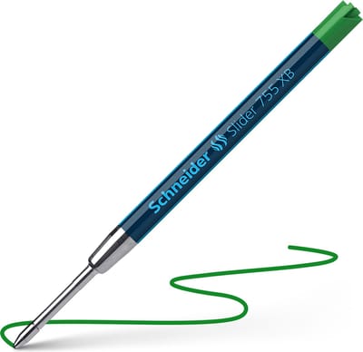 Schneider balpenvulling - Slider 755 Jumbo - penpunt XB - groen - S-175504