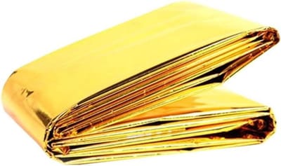 Nooddeken - Thermendeken Foliedeken - Outdoor Overleving - Waterdicht Reflecterend - 210 x 140 cm - Zilver Goud