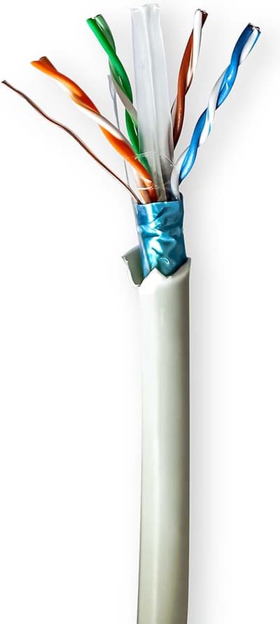 Nedis Netwerk Kabel Rol - CAT6 - Stranded - F/UTP - Koper - 100.0 m - Binnenshuis - Rond - LSZH - Grijs - Trekdoos