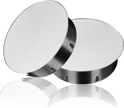 Chimney cover set van 2 stuks, roestvrijstalen pijpafdekking voor rookkanalen Ø 180 mm, geschikt voor standaard kachelpijpen, duurzame en weerbestendige oplossing voor rookafvoer