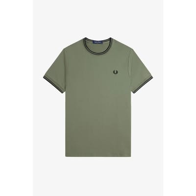 Fred Perry Twin tipped t-shirt - laurel wreath green black