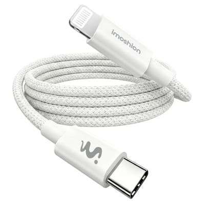 imoshion Braided USB-C naar geschikt voor Lightning kabel 30W - 2 meter - Wit