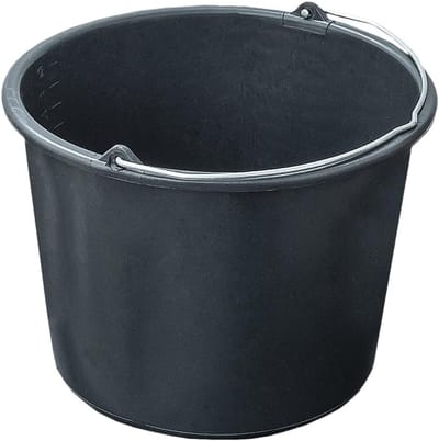 Emmer 12 Liter – Gerecycled Polyethyleen – Verstevigde Bodem – Verzinkte Beugel