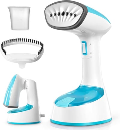 SCH® Stoomreiniger kleding - Stoomreiniger - Stoomreinigers - 1600 W - 250 ml - Kledingstomer - Wit/Blauw - 19cm x 30cm x 14cm
