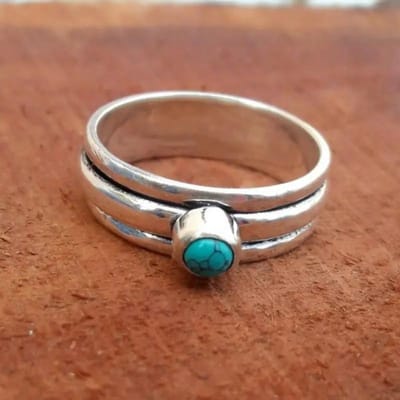 Huitan Boheemse Stijl Imitatie Turkoois Dames Ringen Etnische Vakantie Feest Esthetische Vinger Accessoires Dames Drop Ship Sieraden 12