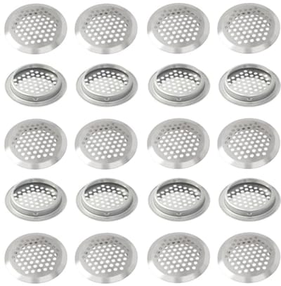 Solidchoice - Ronde Ventilatieroosters van RVS (Pack van 20)