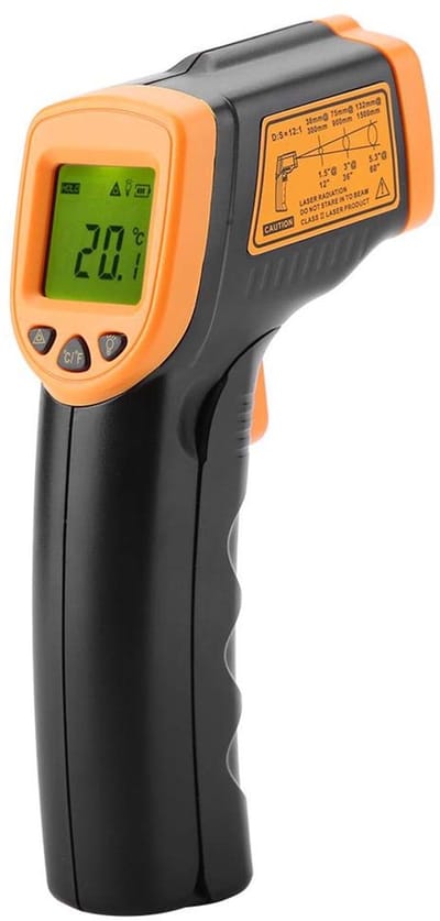 SnelShoppen - Smart Sensor AR320 Infrarood Thermometer met LCD Display, -32℃ tot 380℃, Snelle Meting, Chemische en Milieu Toepassingen
